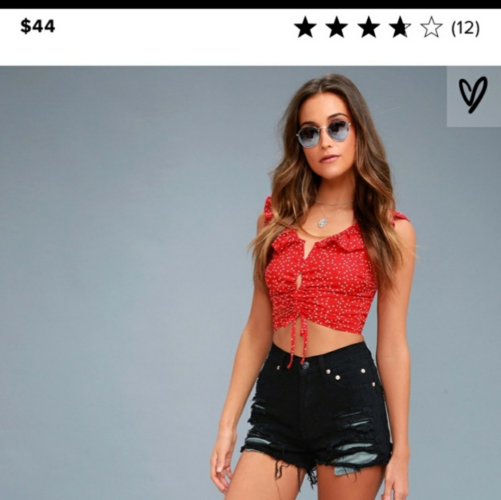 Lulus high waisted distressed black jean shorts